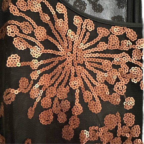 Boden Copper sequin evening/cocktail shift dress - Picture 2 of 5